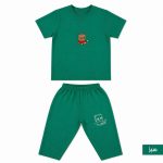 ست تی‌شرت آستین کوتاه و شلوارک راحتی بچگانه مدل Box Man
